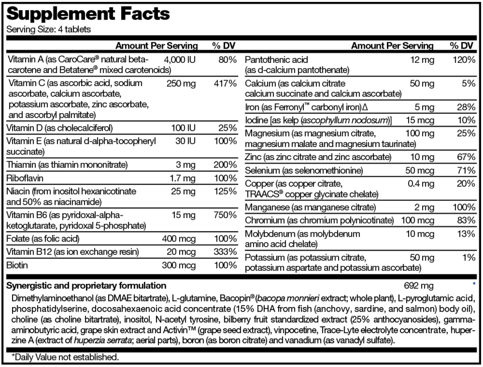 Focus Factor ingredients