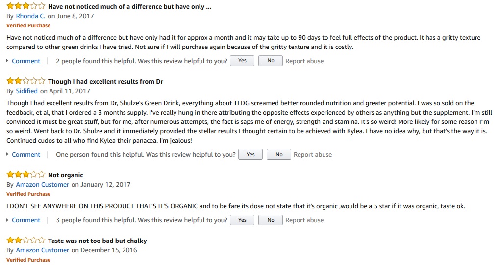Total Living Drink Greens reviews