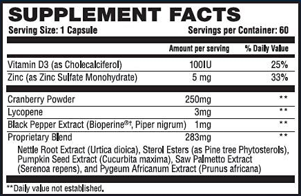 prosvent ingredients label