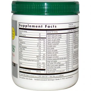 Nutricology Progreens ingredients