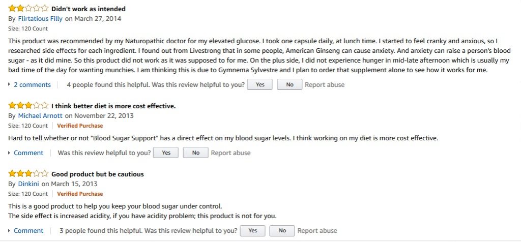 Vital Nutrients Blood Sugar Support reviews