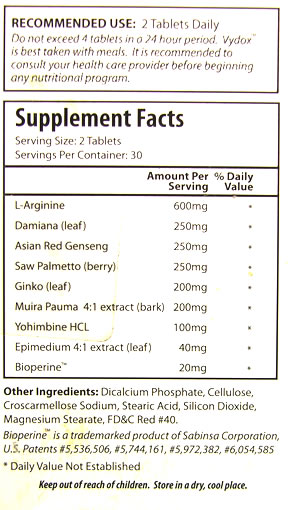 Vydox ingredients