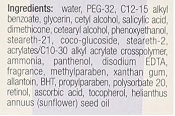 Neutrogena Moisturizer ingredients