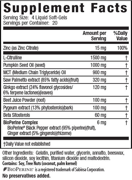 Prosta-Strong RED ingredients