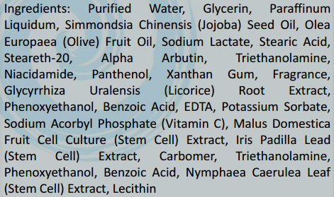 Kremotex ingredients