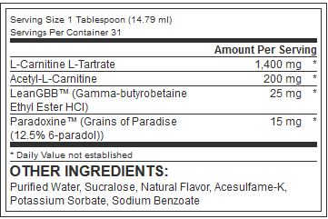 Fireball L-Carnitine Igniter ingredients