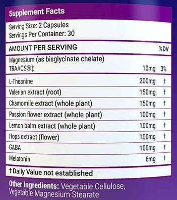 Luna Sleep Aid ingredients