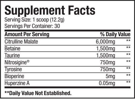 Sheer Platinum Nitro ingredients