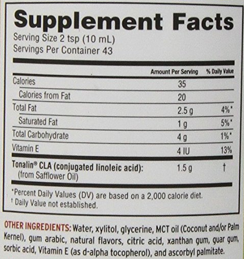 Barlean's Tonalin ingredients