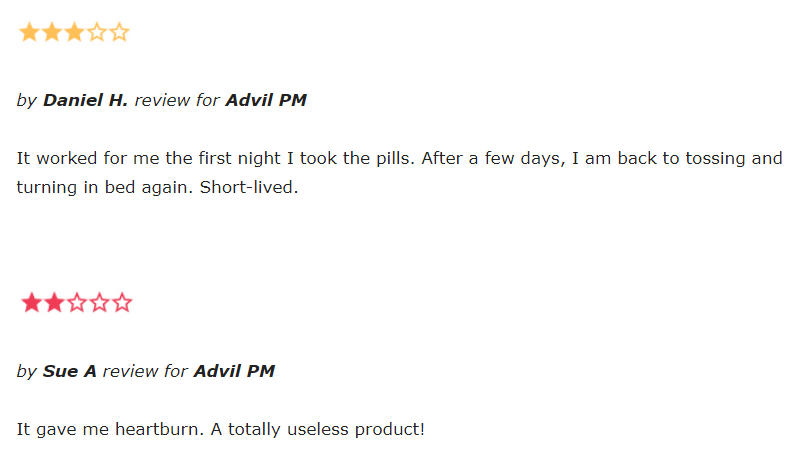 Advil PM reviews