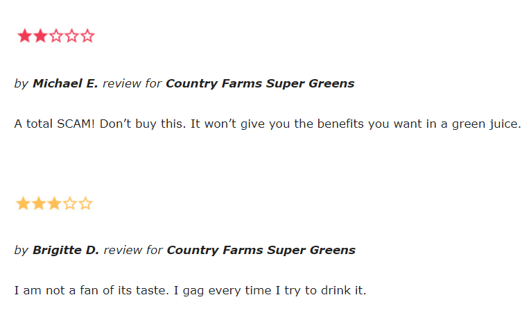 Country Farm Super Greens reviews