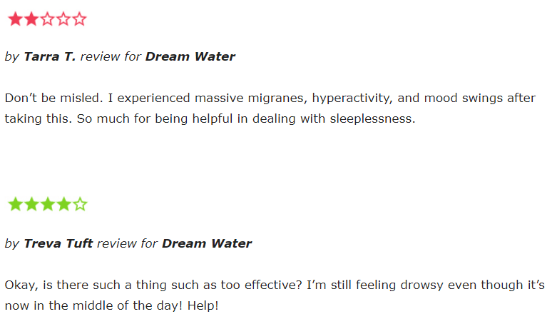 Dream Water reviews