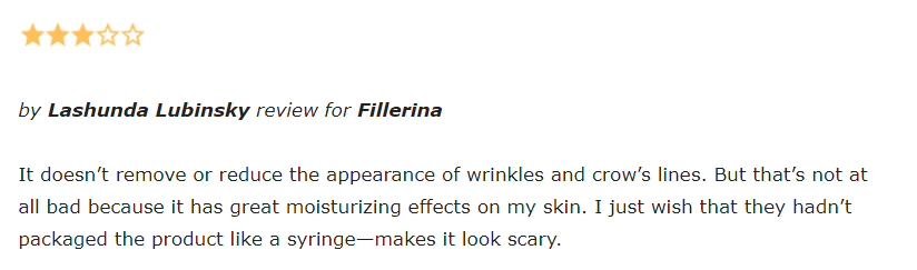 Fillerina reviews