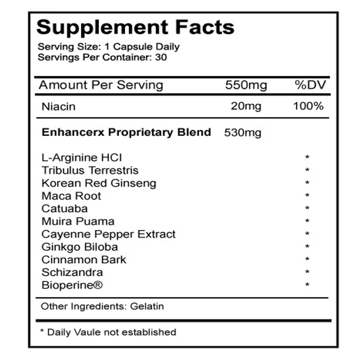 EnhanceRx ingredients